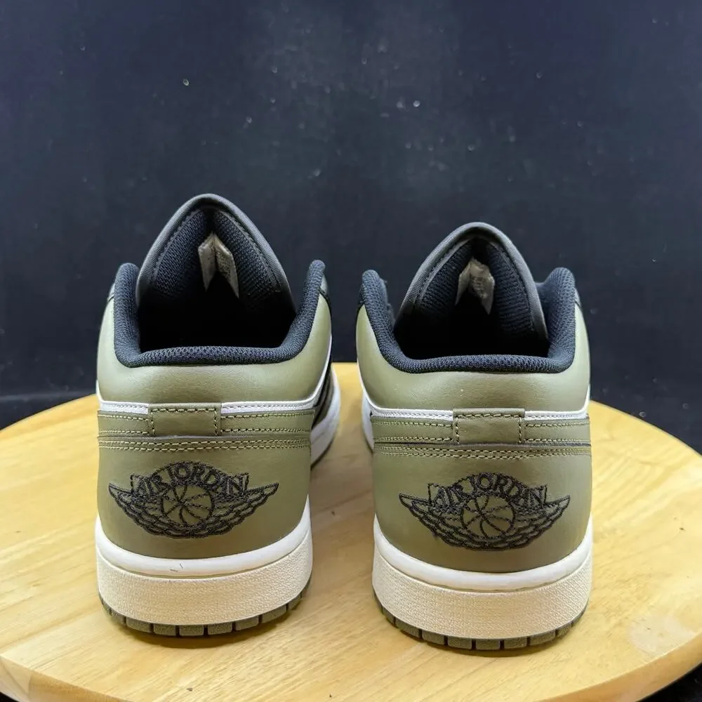 Nike Air Jordan 1 Low Black Toe Medium Olive 553558-092 Men's Size 11 New